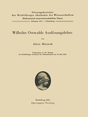cover image of Wilhelm Ostwalds Auslösungslehre